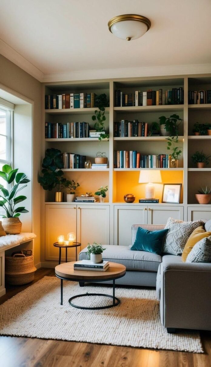 Redécorez votre salon avec des bibliothèques intégrées pour un rendu élégant Redécorez votre salon avec des bibliothèques intégrées pour un rendu élégant